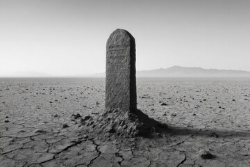 Monochrome Desert Monument