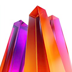 Abstract Geometric Shapes With Bright Colors