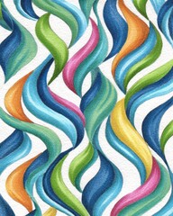 Abstract Colorful Swirl Pattern Design