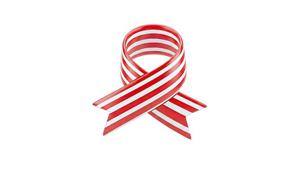 Red and white striped awareness ribbon