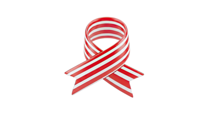 Red and white striped awareness ribbon