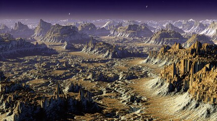 Pixelated Cityscape Landscape At Night