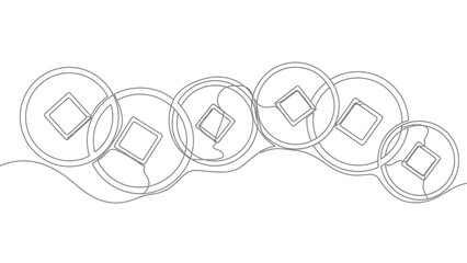 connected bubbles with squares inside