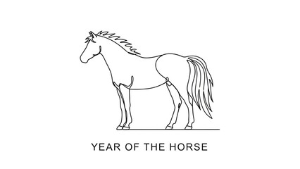 Year of the Horse Illustration