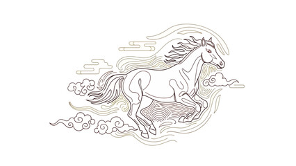 running horse in motion