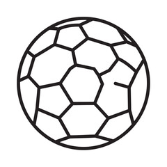 Fototapeta premium Simple soccer ball icon isolated on transparent background