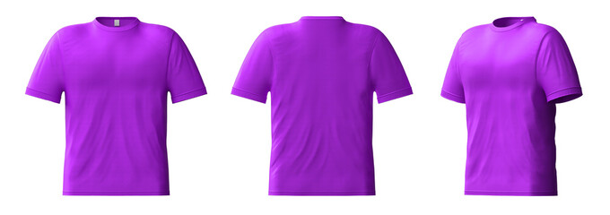 Violet t-shirt mock-up - 3D illustration
