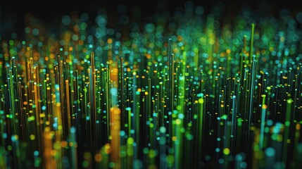 an abstract visual scene that combines elements of digital art with a naturalistic photographic aesthetic