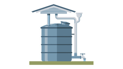 Solar-powered rainwater harvesting tank with shelter for water collection and storage solutions