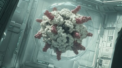 Virus in a protective dome