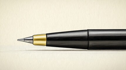 Close-up of a black pen
