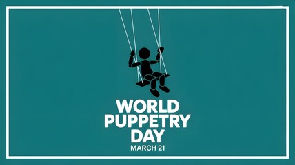 World Puppetry Day. March 21. Flat design vector. Poster, banner, card, background.