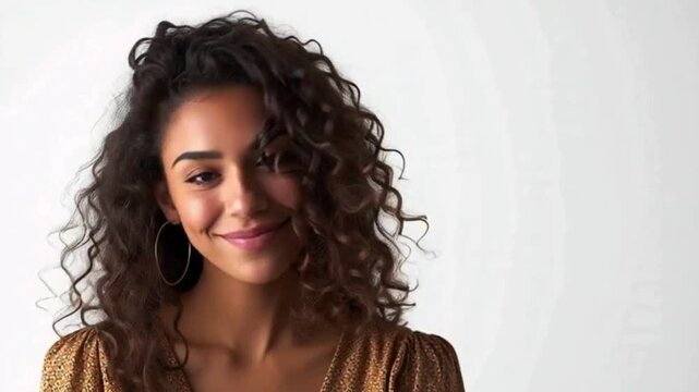 Subtle Female Body Language with Gentle Smile