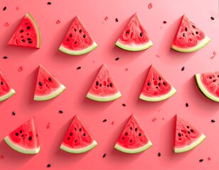 seamless pattern with watermelon