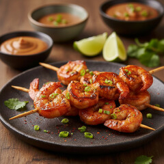 Grilled Shrimp Skewers With Sauce