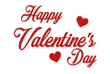 Happy valentine's day isolated on white background, Vector, illustration
