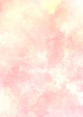 優しく淡いパステルピンクとベージュのグラデーション水彩背景