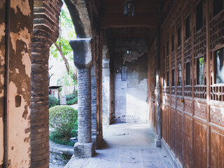 Historic Chinese courtyard of a late Qing Dynasty banker's residence