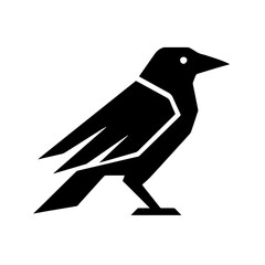 Geometric Raven Symbol