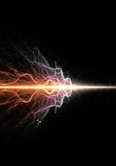 Dynamic flowing energy pattern illustrating harmonic convergence and frequency alignment in a digital space, luminous, energy, harmony