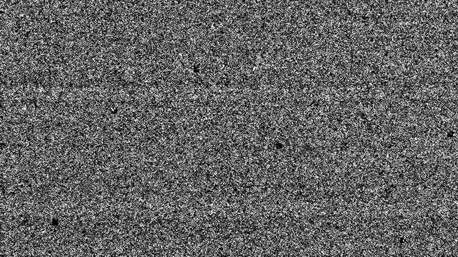 Abstract black and white grainy texture of electromagnetic interference. Trippy distortion overlay effect. Background grain noise of electronic device, sensor read. Error effect, lost signal.