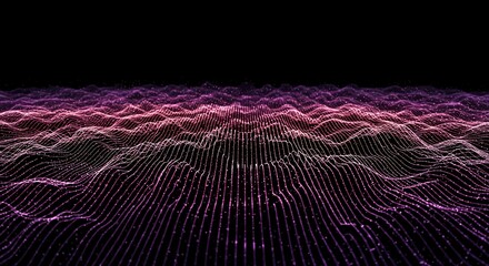 Abstract visualization of uniform waves propagating across a vast, endless surface, representing energy, science, physics, and movement, amplitude, abstract art, energy
