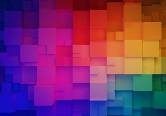 A vibrant digital abstraction composed of large, irregular square blocks of color forming a chaotic yet geometric pattern, data, abstract, composition