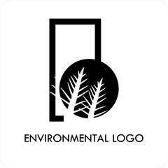 Abstract  Leaf  Logo for Eco-Friendly Brand, Natural Organic Wreath Icon for Environmental Identity