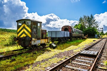 Obraz premium Whitrope Station, Waverley Line, Waverley Route, Whitrope Tunnel, Scottish Borders, Scotland, UK