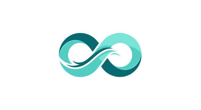 Abstract Infinity Symbol Illustrating Movement, Water, And Perpetual Flowing Dynamics