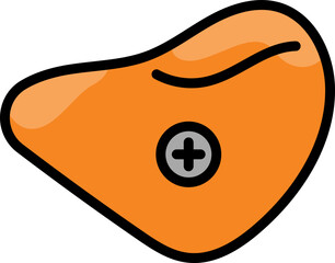 Rock climbing hold with outline illustration © vintagio