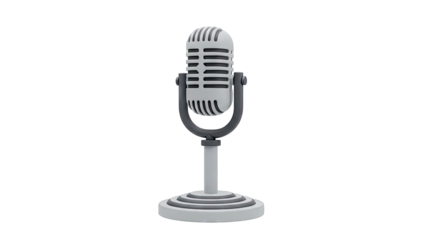 Retro Microphone on Stand