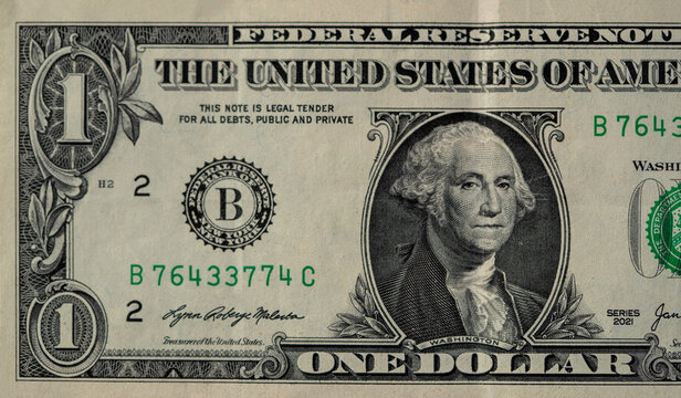 United states one dollar bill. First U.S. president, George Washington