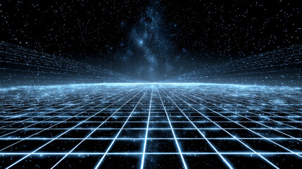 Digital Grid in a Virtual Space with a Beam of Light