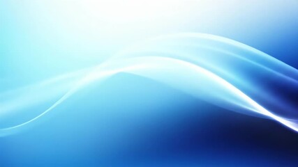 Serene Lightwave Motion. A Smooth and Ethereal Dance of White and Blue Energy Flowing Across a Bright Background, Reflecting Peace and Fluidity