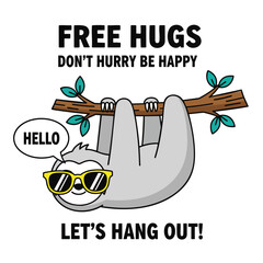 Obraz premium Funny Sloth 