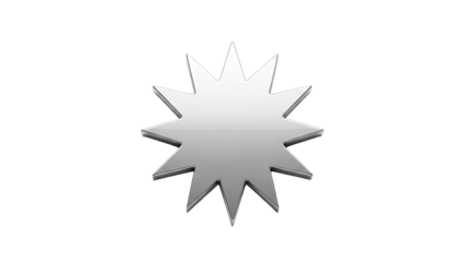 Shiny Silver Starburst Emblem