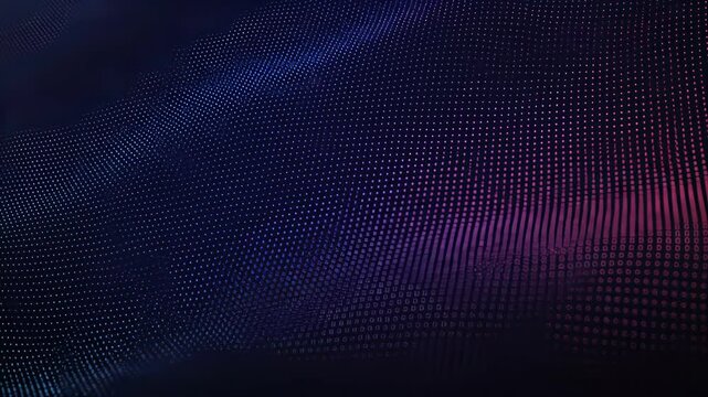 Abstract tech landscape with dynamic waves Photo illustration created using Adobe After Effects. Techno waves for background.