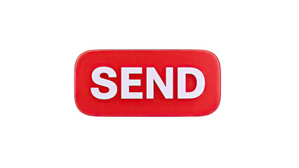 3D Rendered Red 'SEND' Button