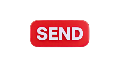 3D Rendered Red 'SEND' Button