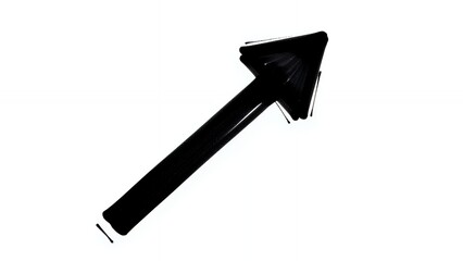 手描き風のラフな質感の矢印グラフィック ビジネス広告用