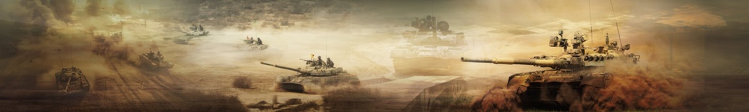 Military War Banner T80 Tank