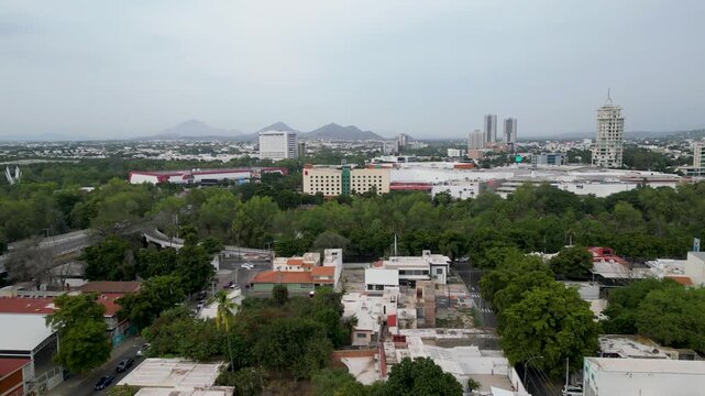Aerial Drone Footage Of Culiacan Urban Cityscape, Mexico