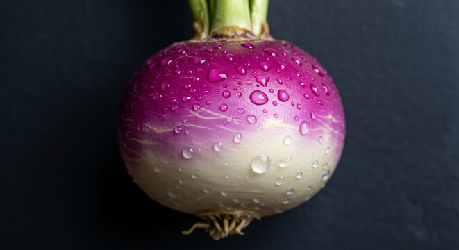 Macro Close-up of Turnip Texture