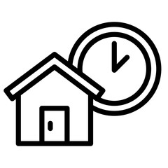 부동산 아웃라인 아이콘. 매물 이력