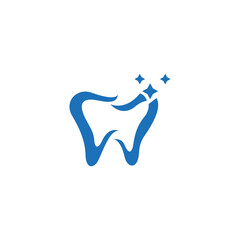 Minimalist blue tooth logo with stars icon