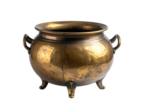 Bronze cauldron illustration isolated on transparent background for design - Powered by Adobe