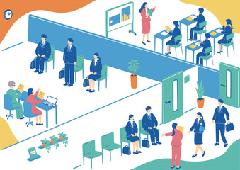 就活生の面接と会社説明会