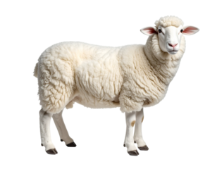 Isolated sheep illustration with transparent background for versatile design applications