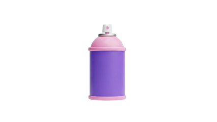 Purple and pink spray can